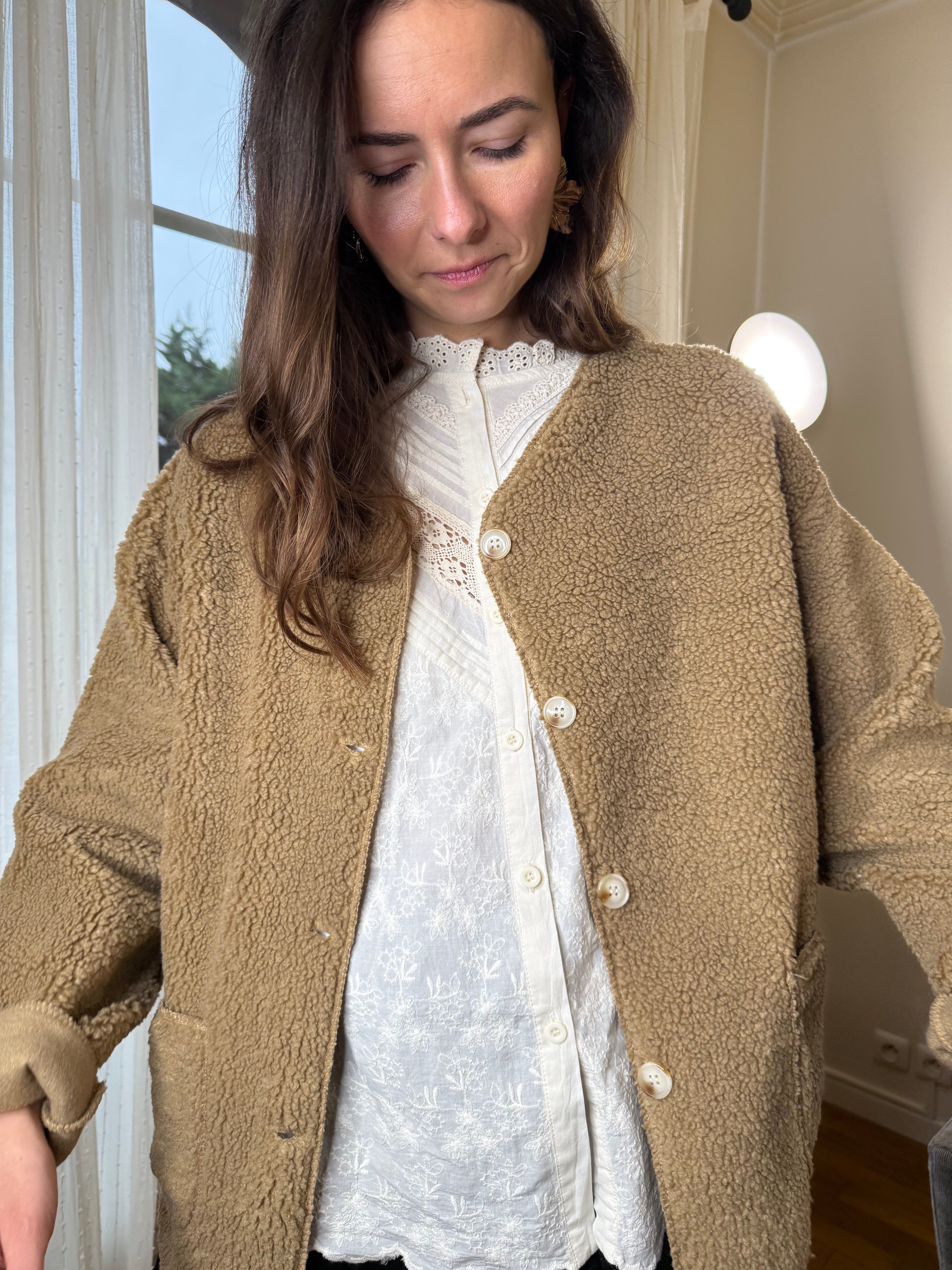 Veste Gilet Emma camel