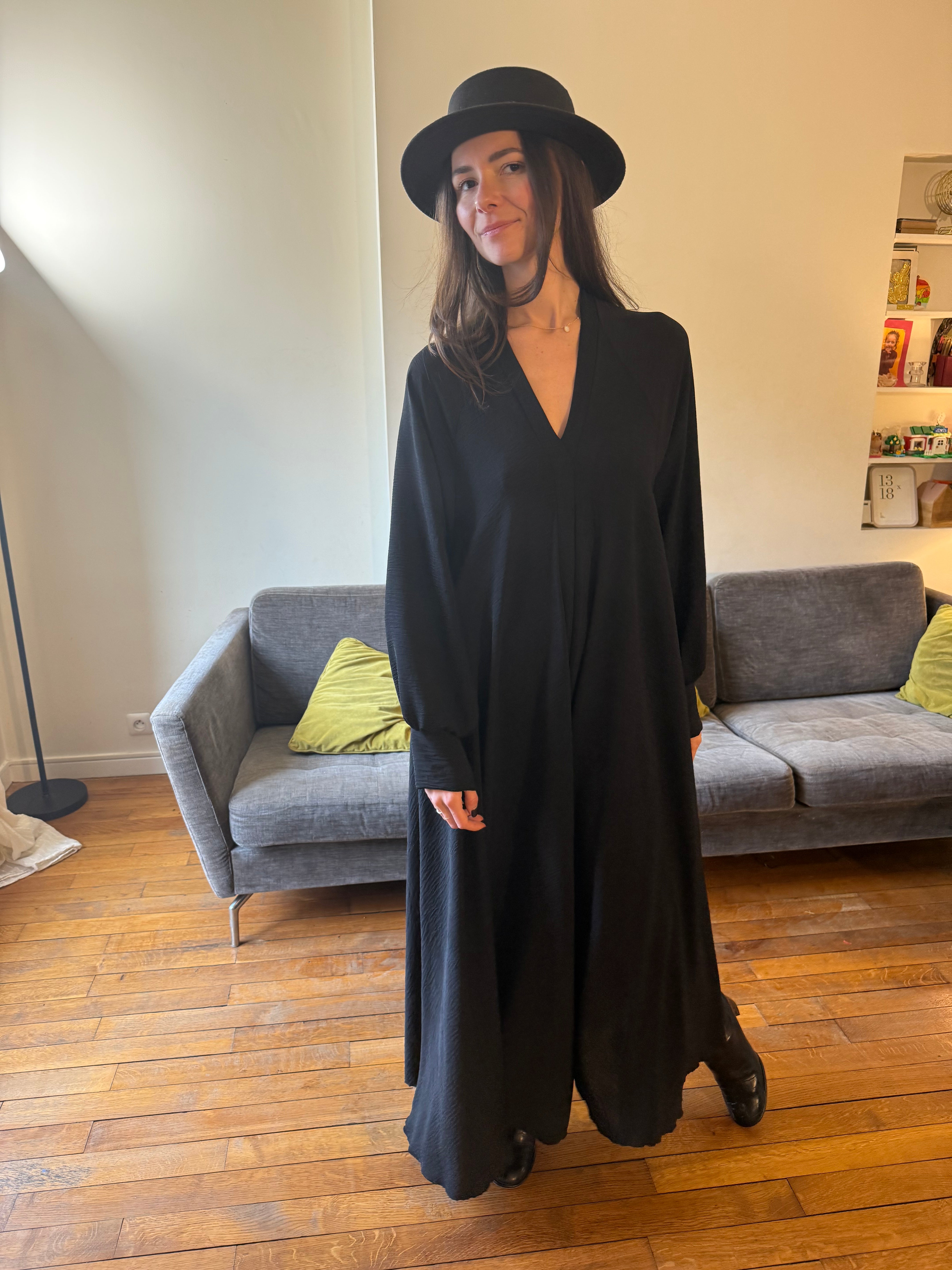 Robe Jenna noir taille unique jusqu'au la taille 48