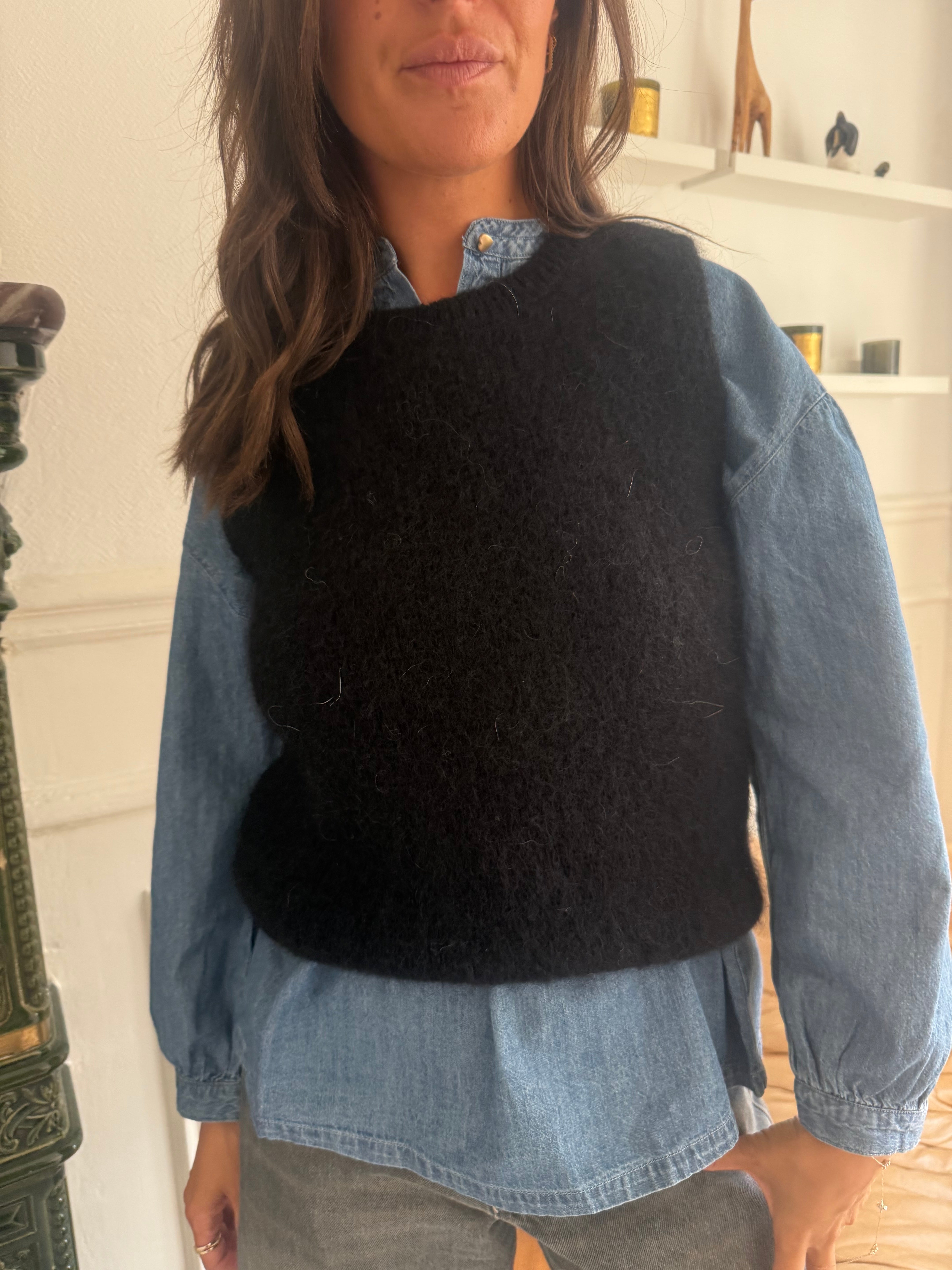 Pull mohair Lalie noir taille unique