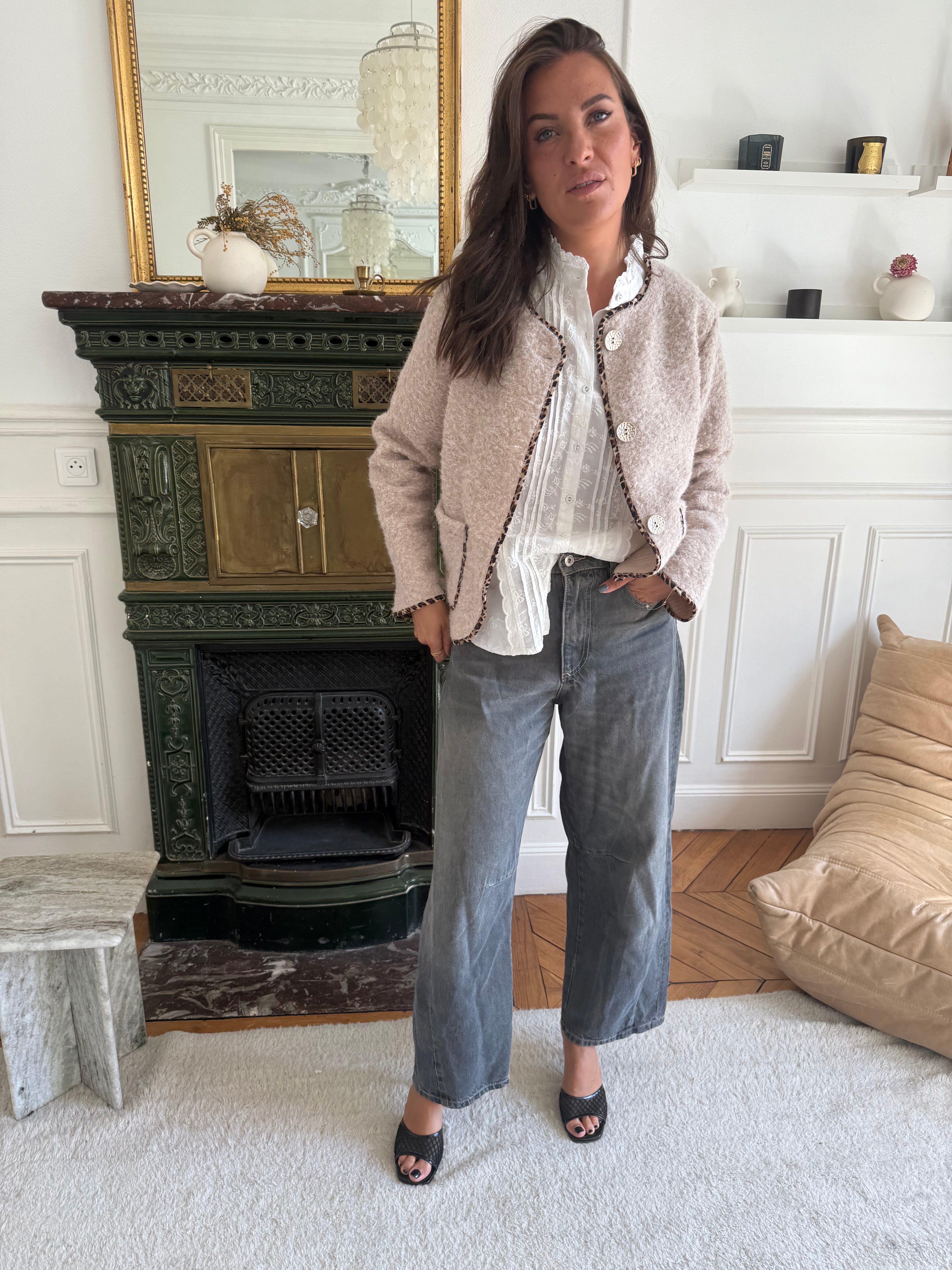 Veste Luna beige taille unique