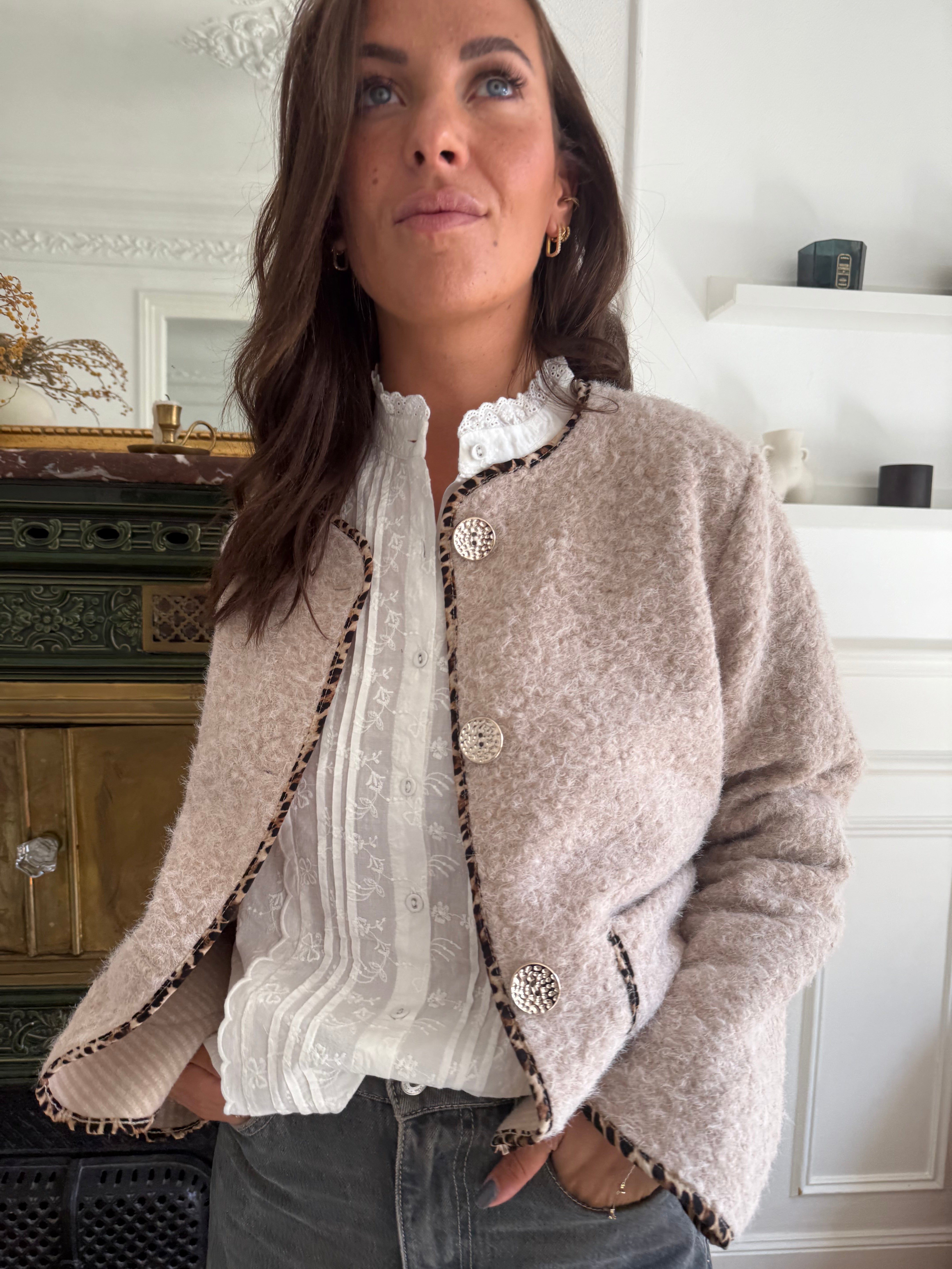 Veste Luna beige taille unique