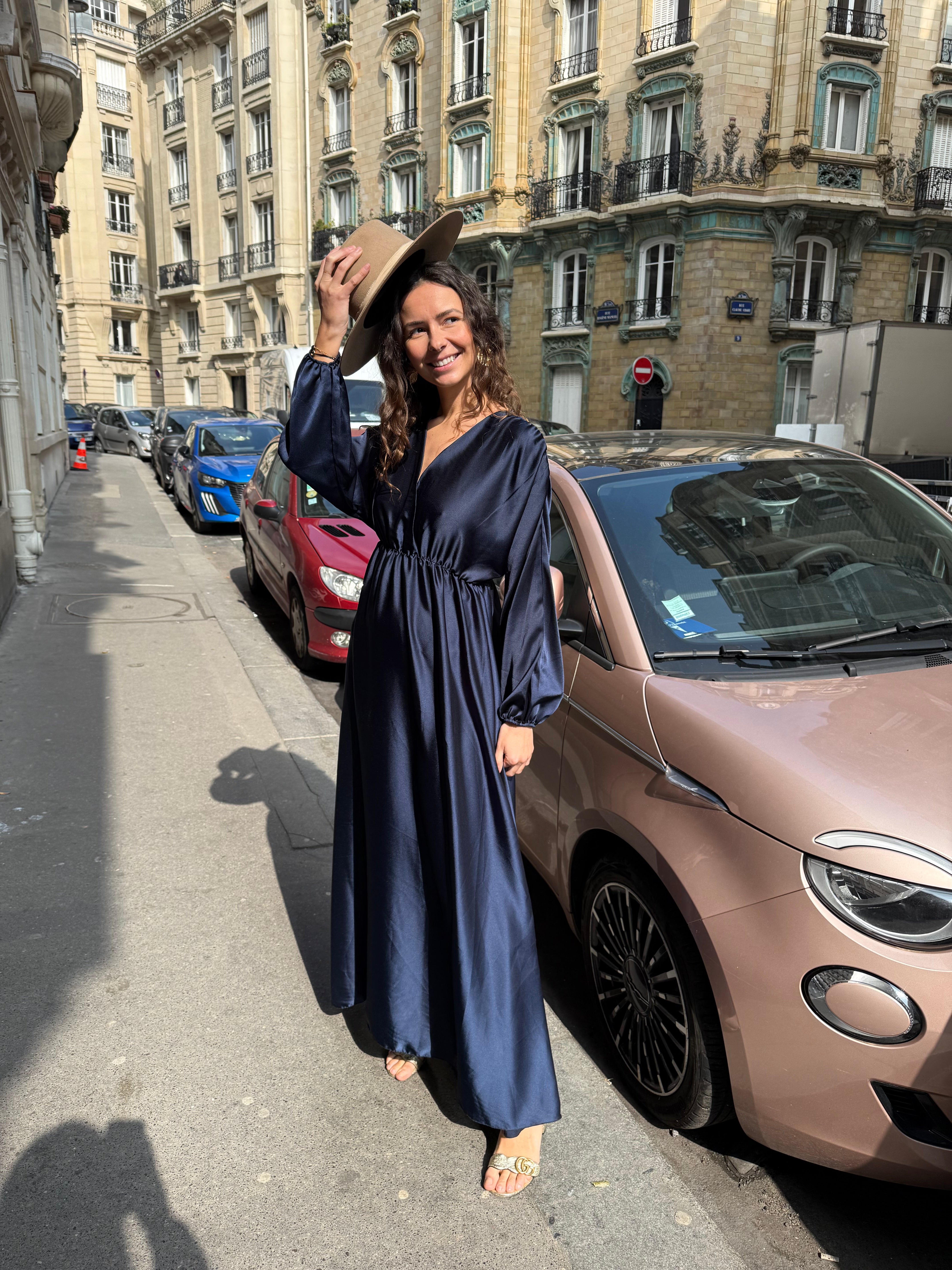 Robe Terry bleu marine