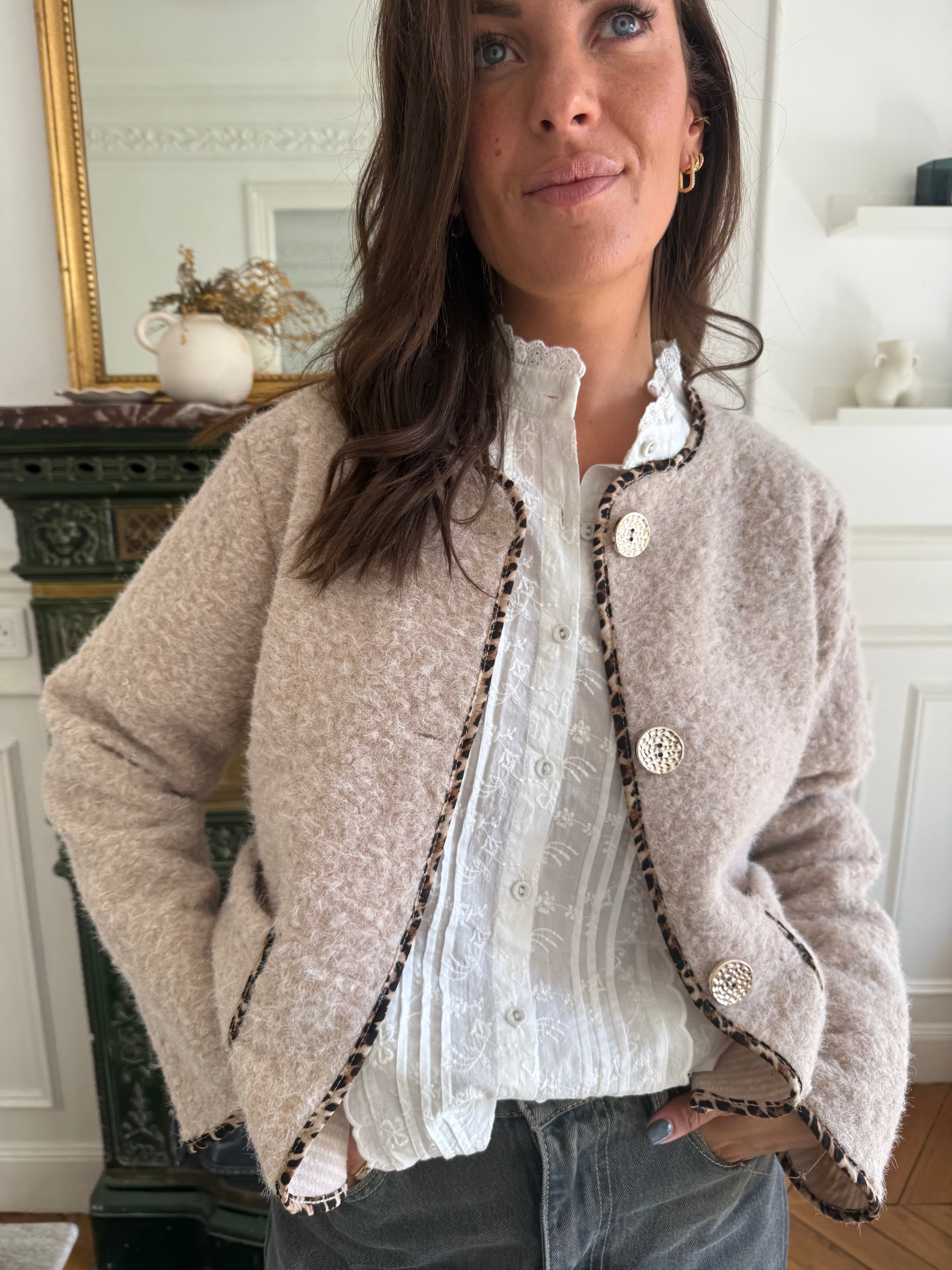 Veste Luna beige taille unique