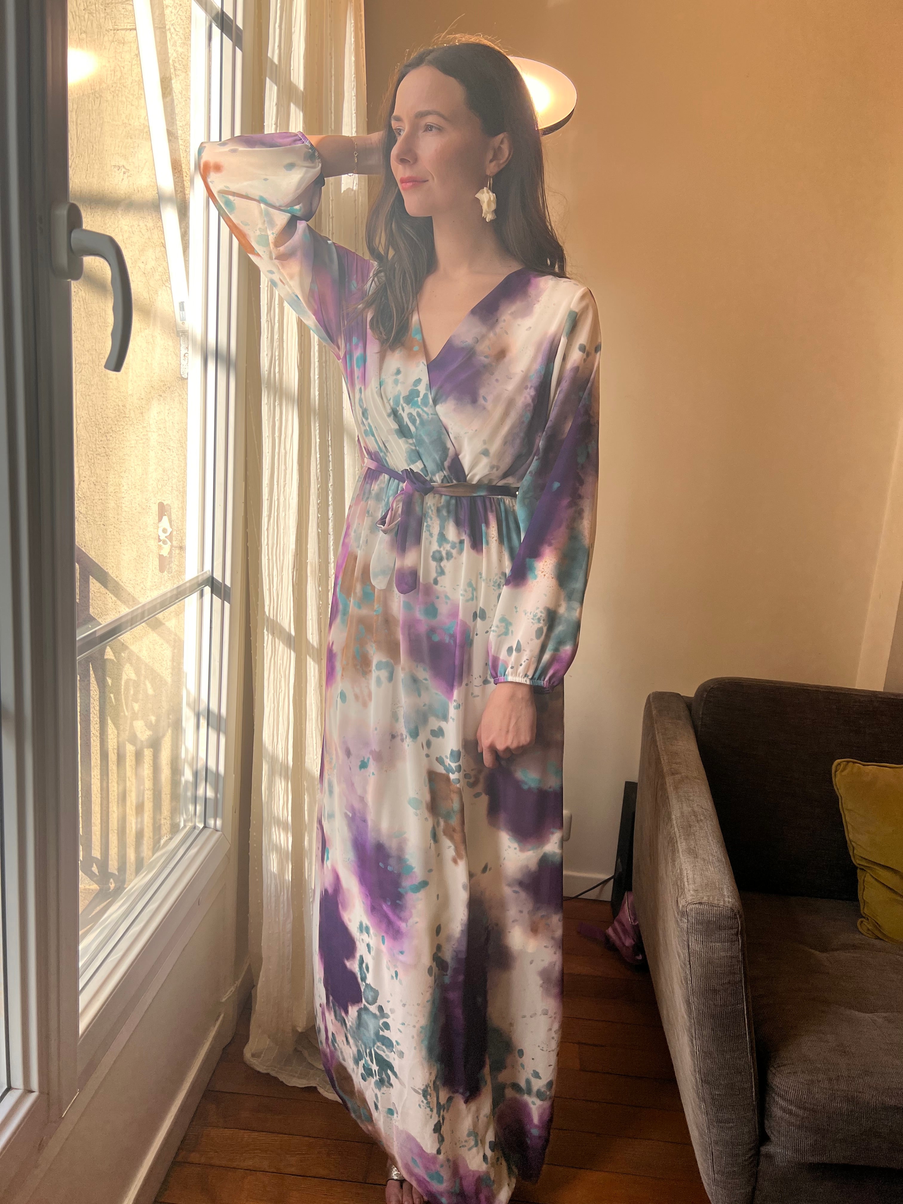 Robe Tonia imprimé violine