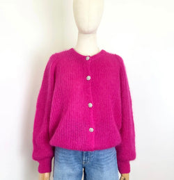 Gilet Mohair Dalia Fushia