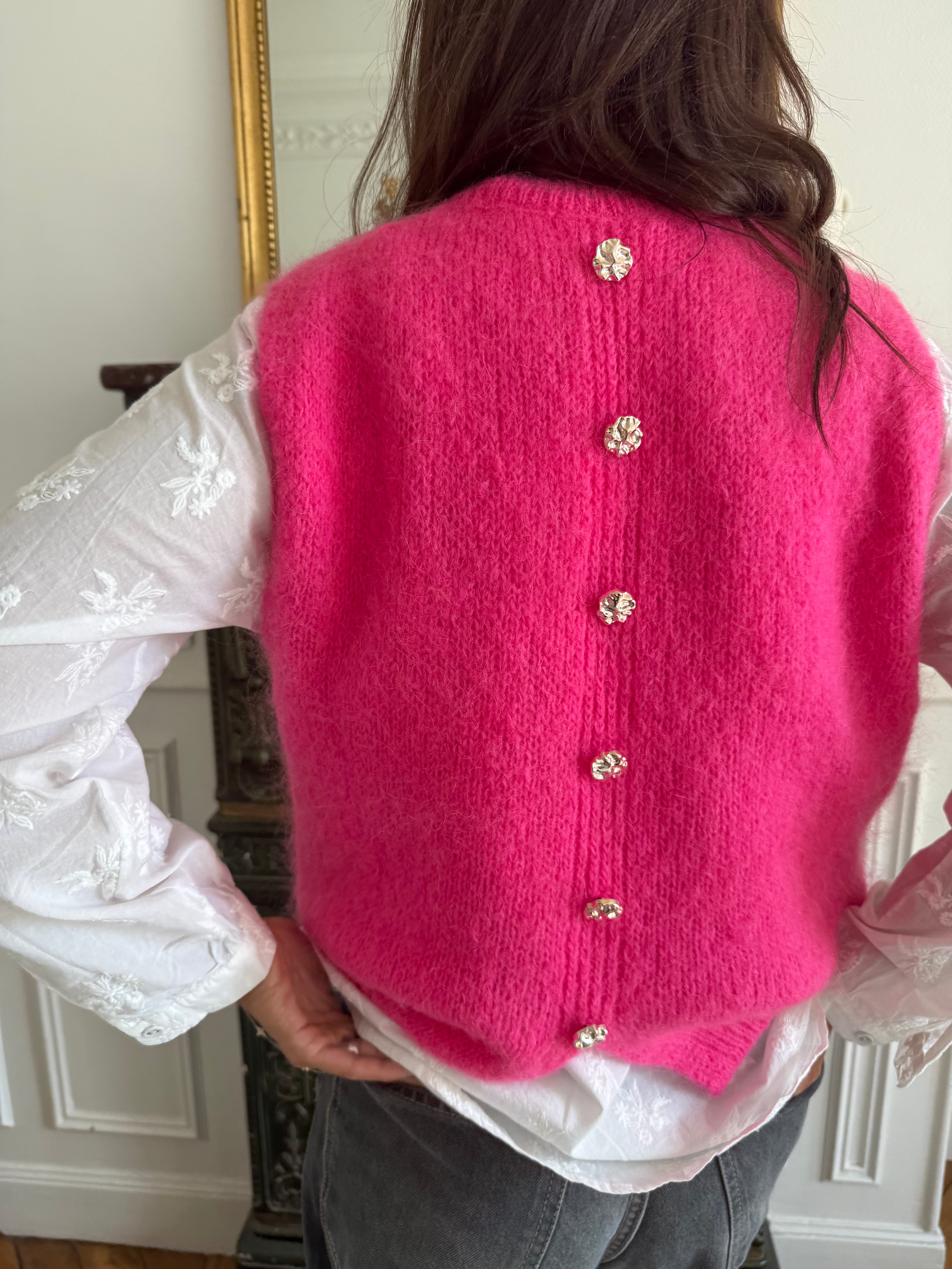 Pull mohair Jizelle Fushia taille unique