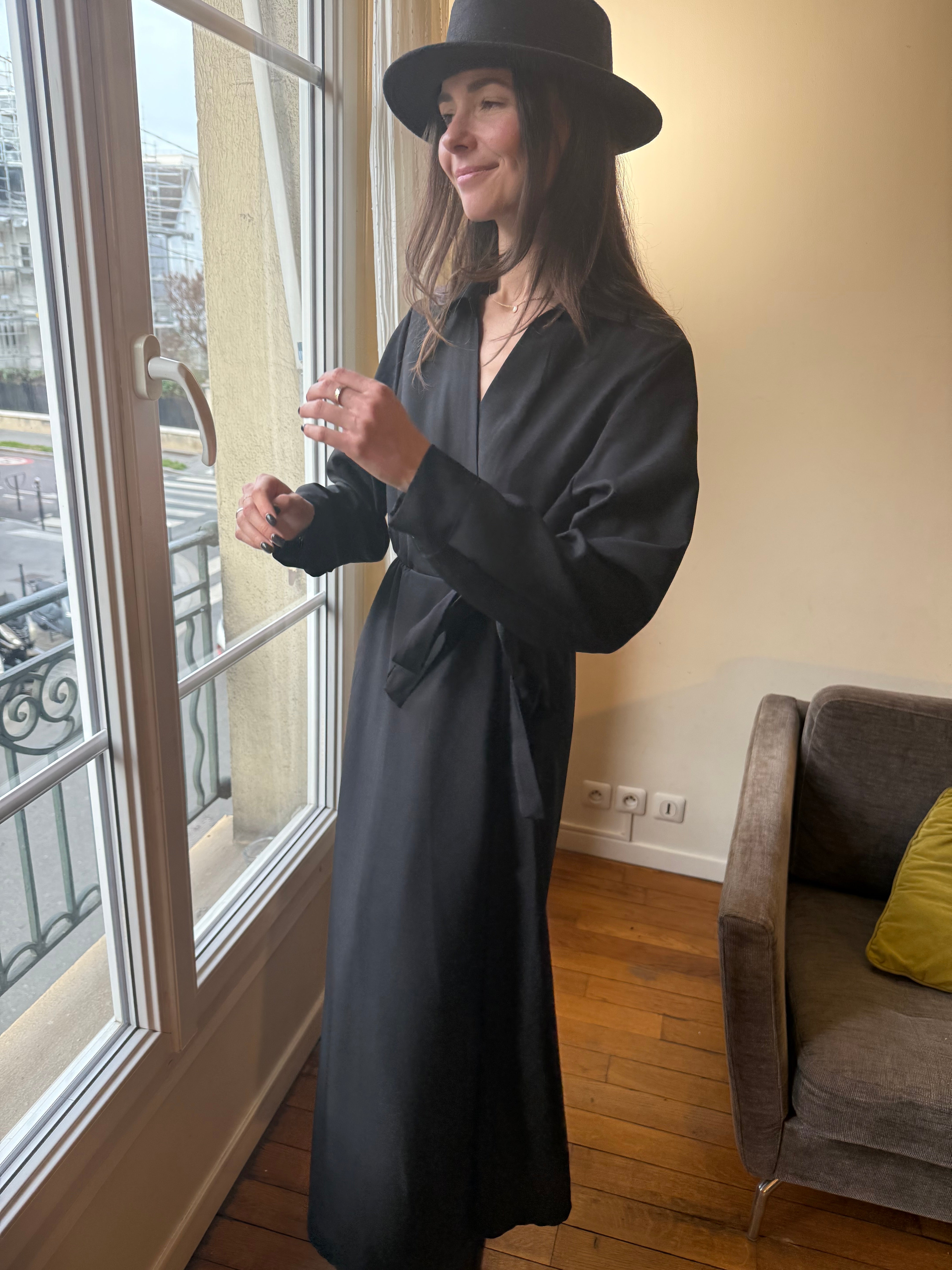 Robe portefeuille  noir