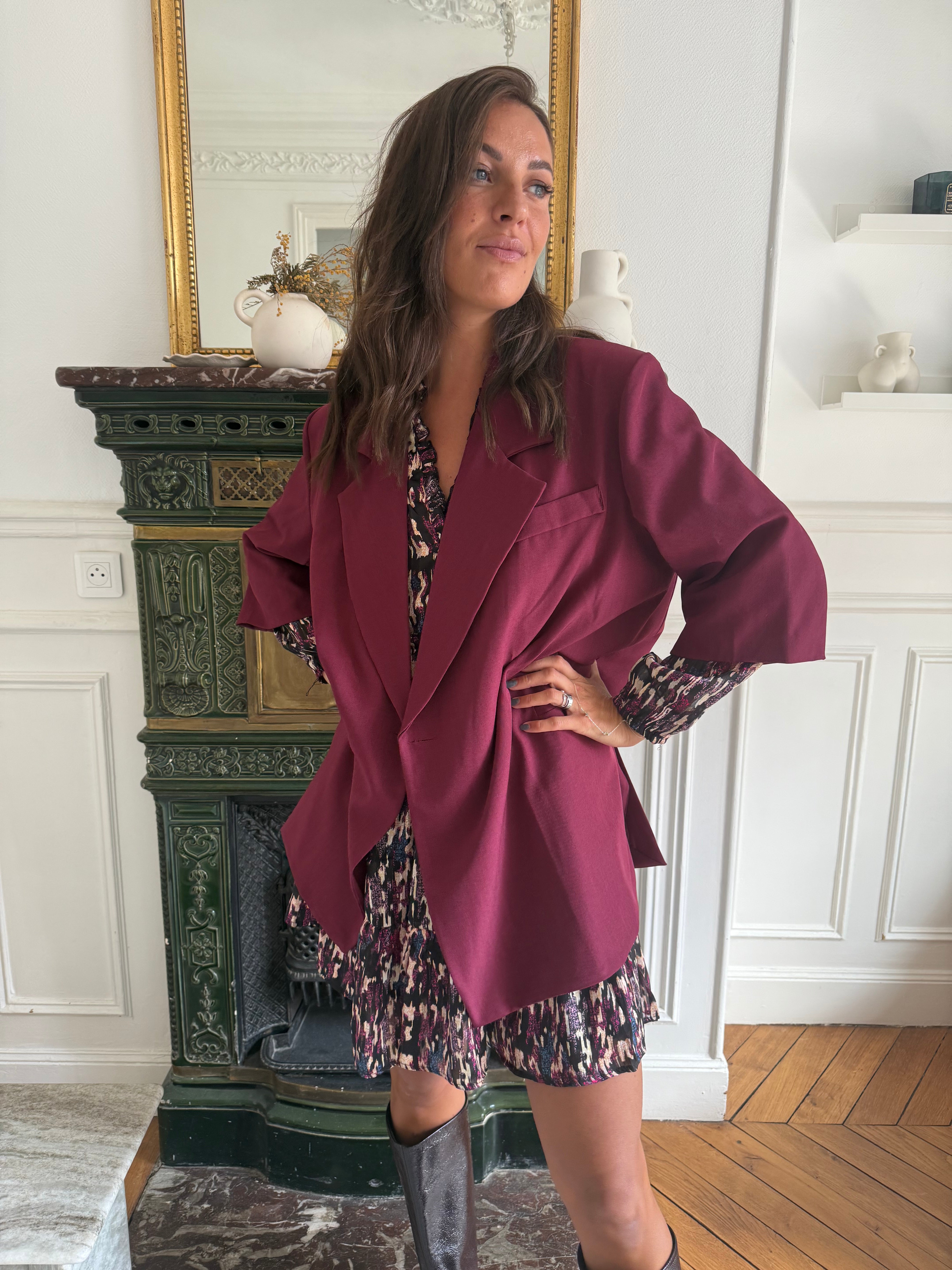 Blazer Fany bordeaux taille unique