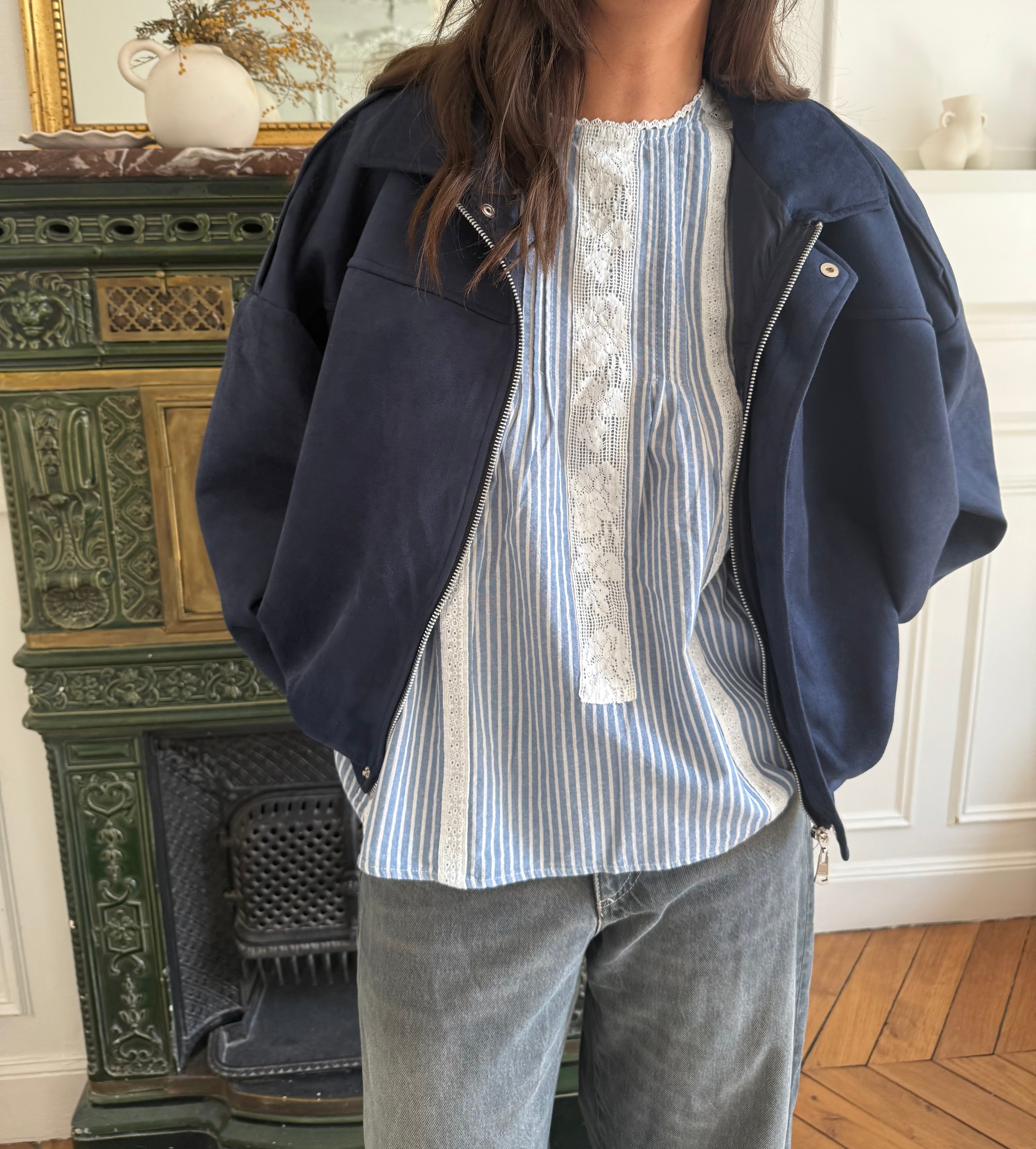 Bombers Solal bleu marine taille unique