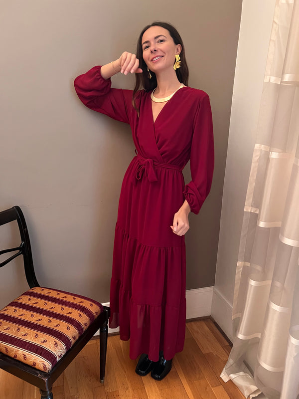 Robe Livia bordeaux