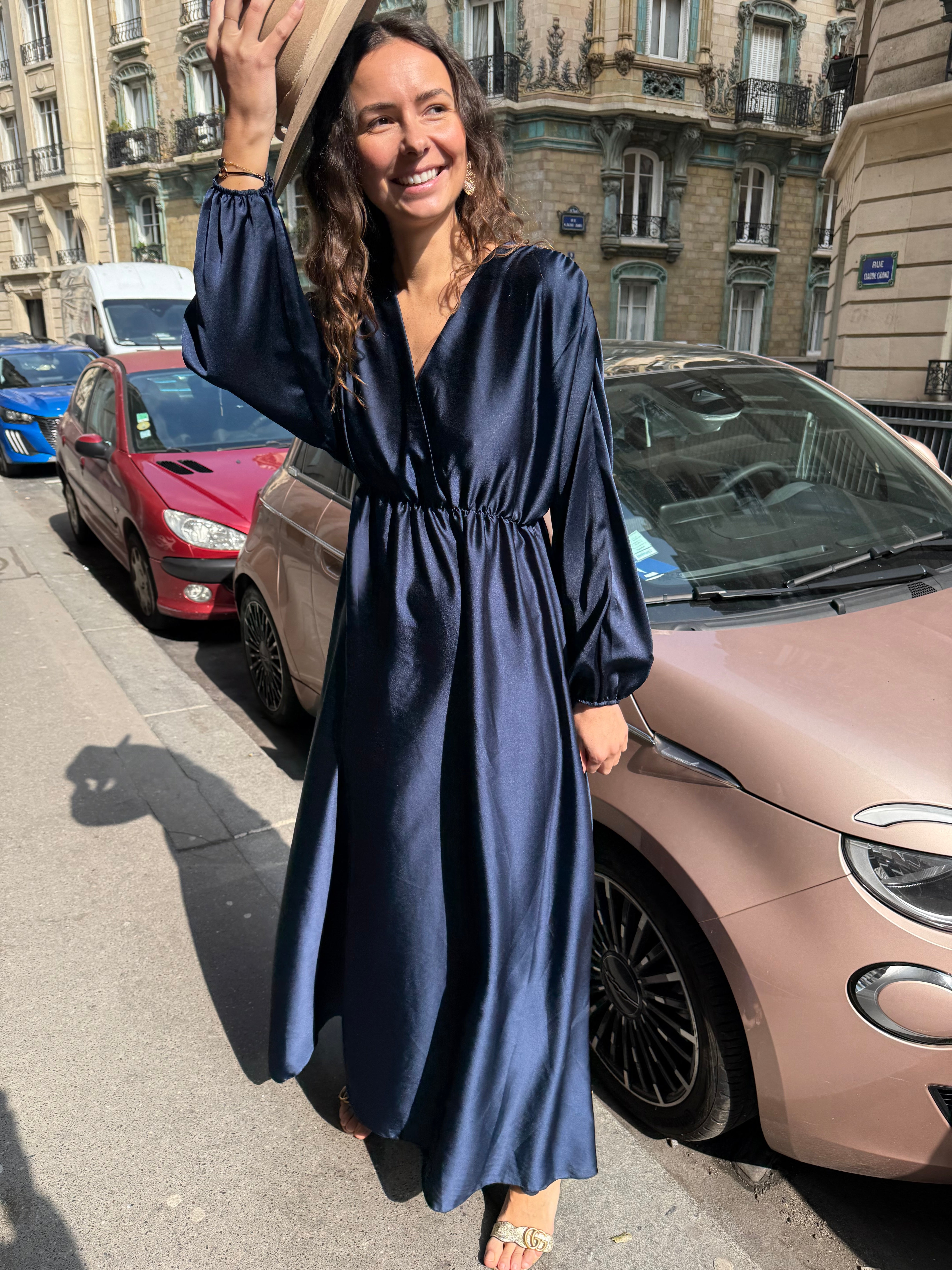 Robe Terry bleu marine
