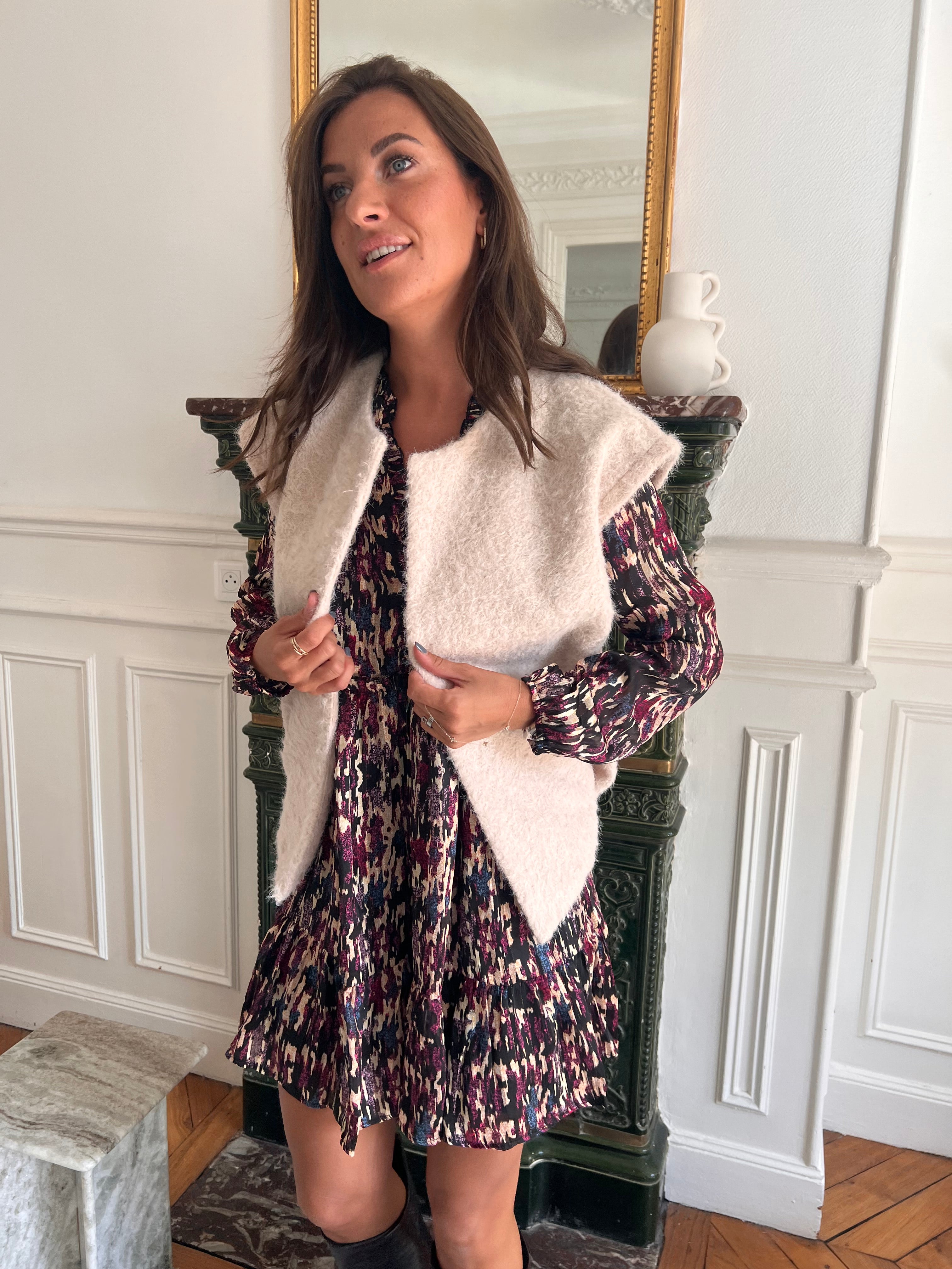 Gilet Jina écru taille unique