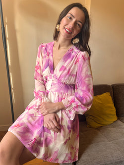 Robe Lolie écrue et rose