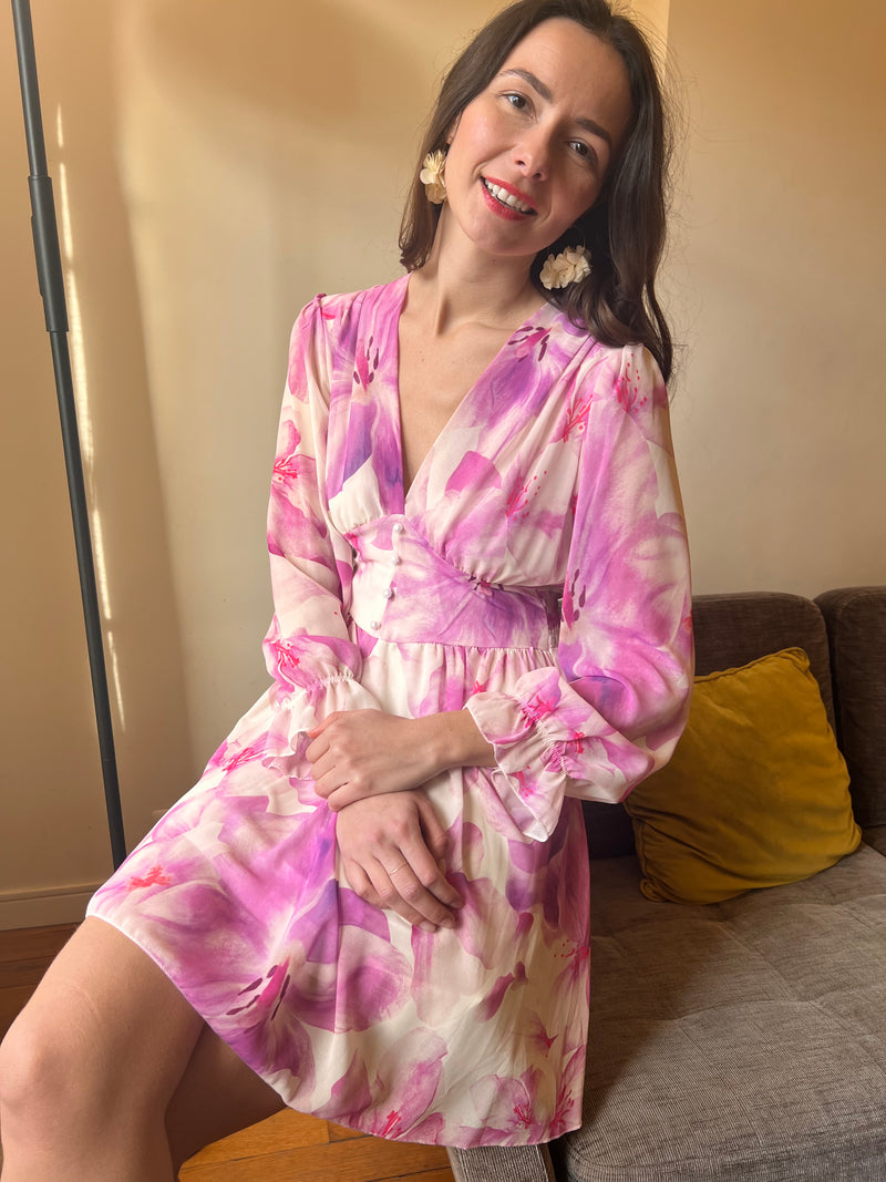 Robe Lolie écrue et rose