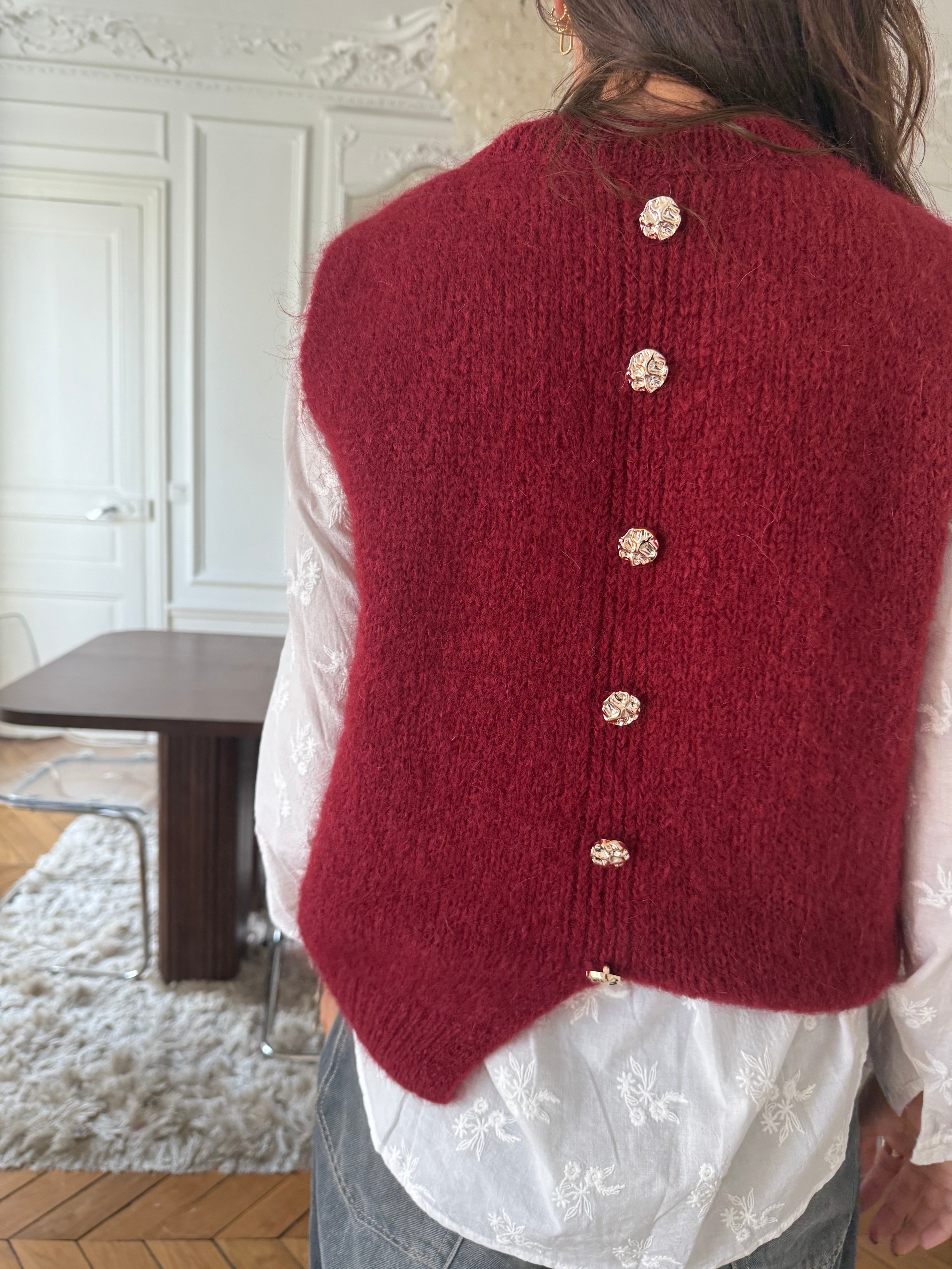 Pull mohair Jizelle Bordeaux  taille unique