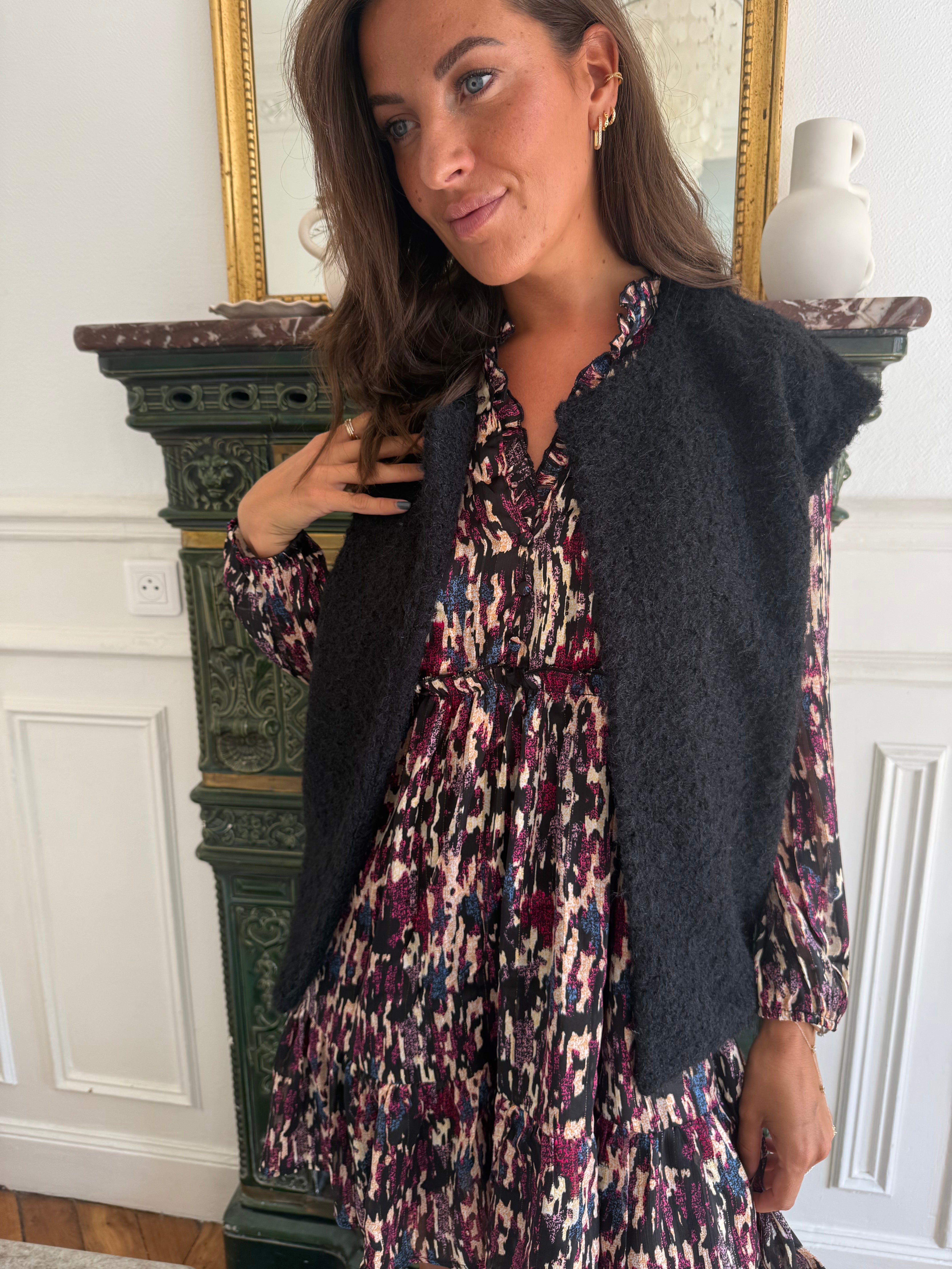 Gilet Jina noir  taille unique