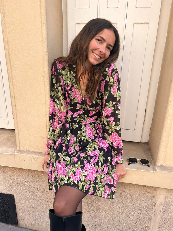 Robe Lolie Imprimé rose et vert