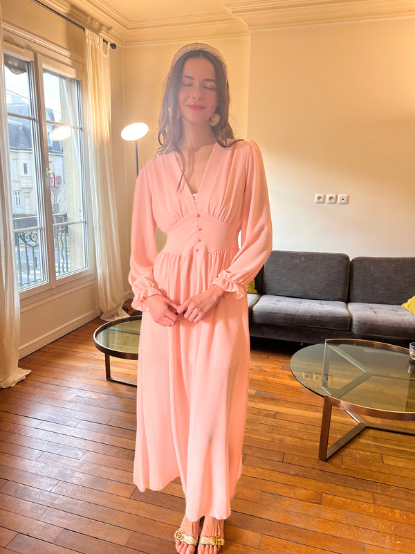 Robe Avina rose poudré