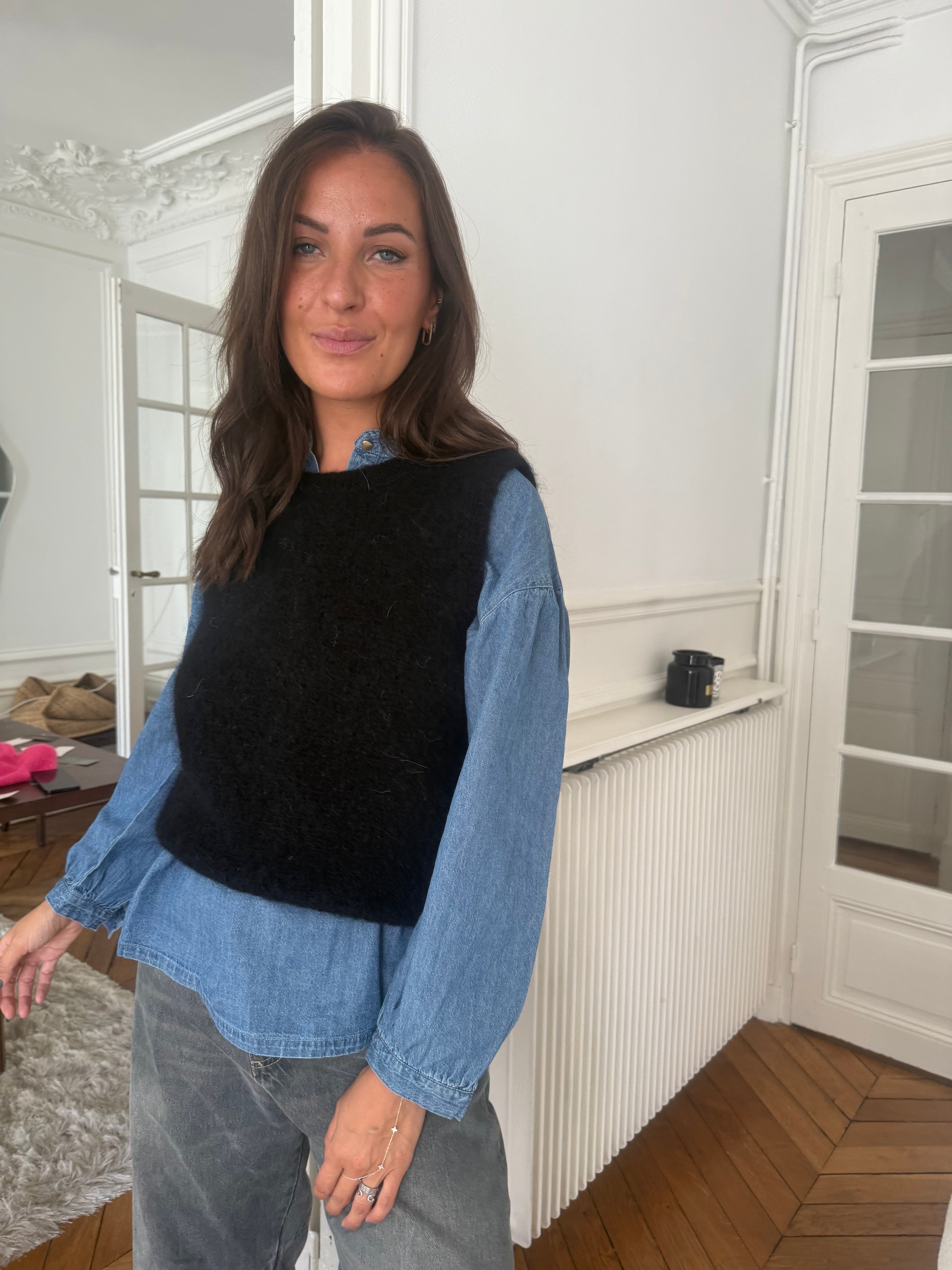 Pull mohair Lalie noir taille unique