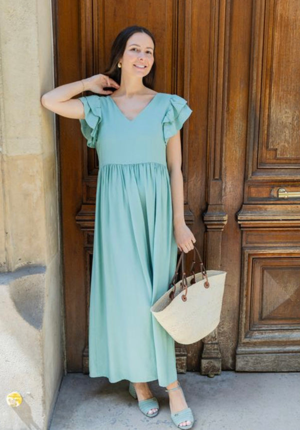 Robe Ava vert d'eau