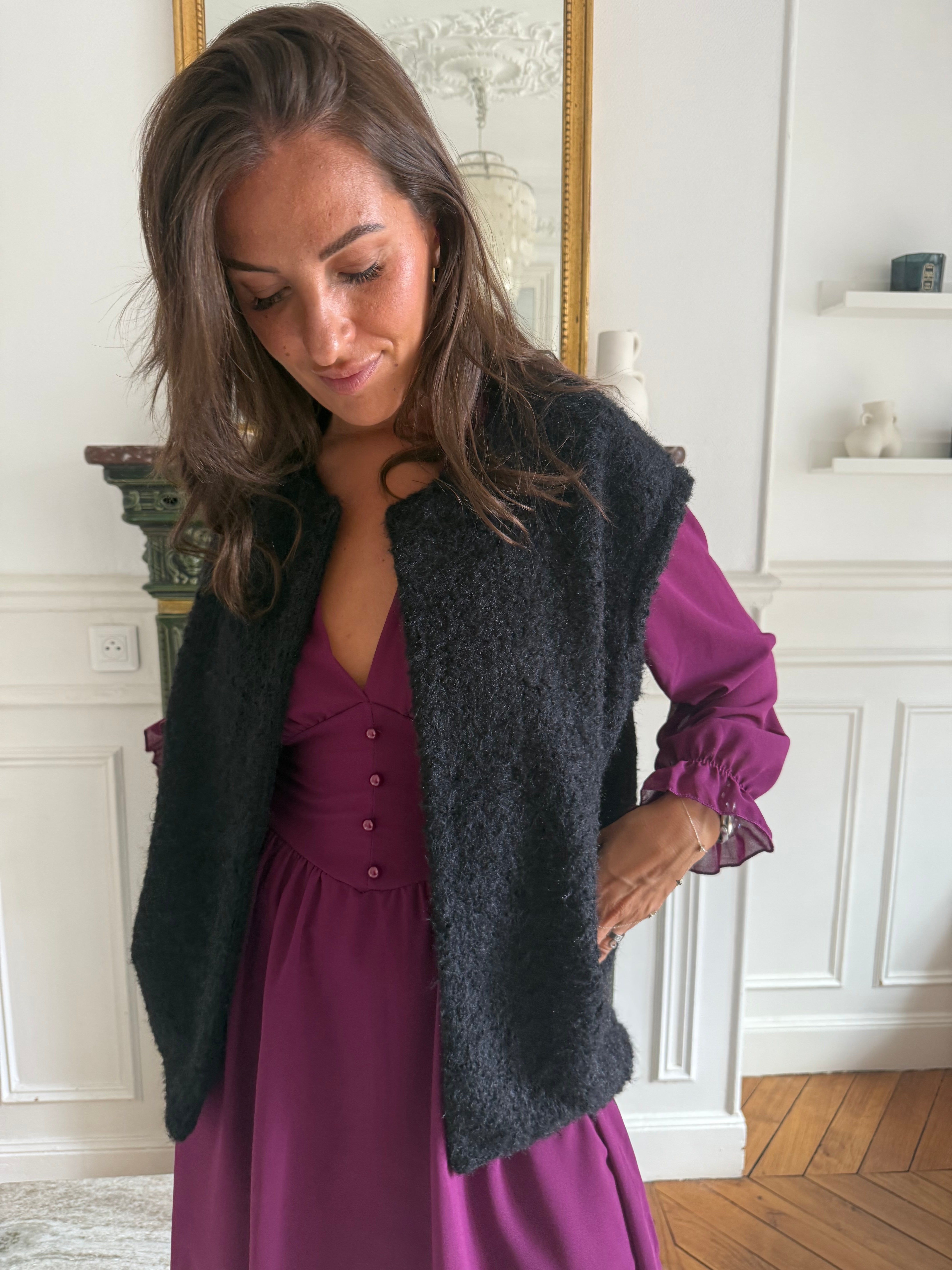 Gilet Jina noir  taille unique