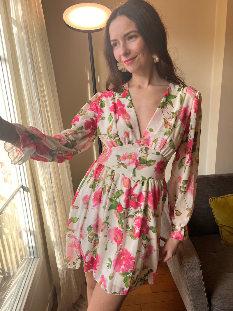 Robe Lolie fleurs roses