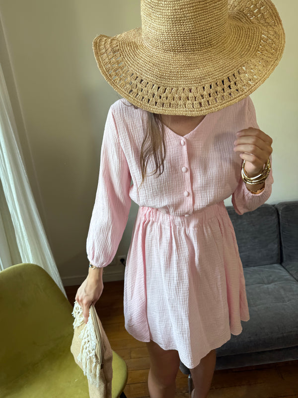Robe Laya rose pale