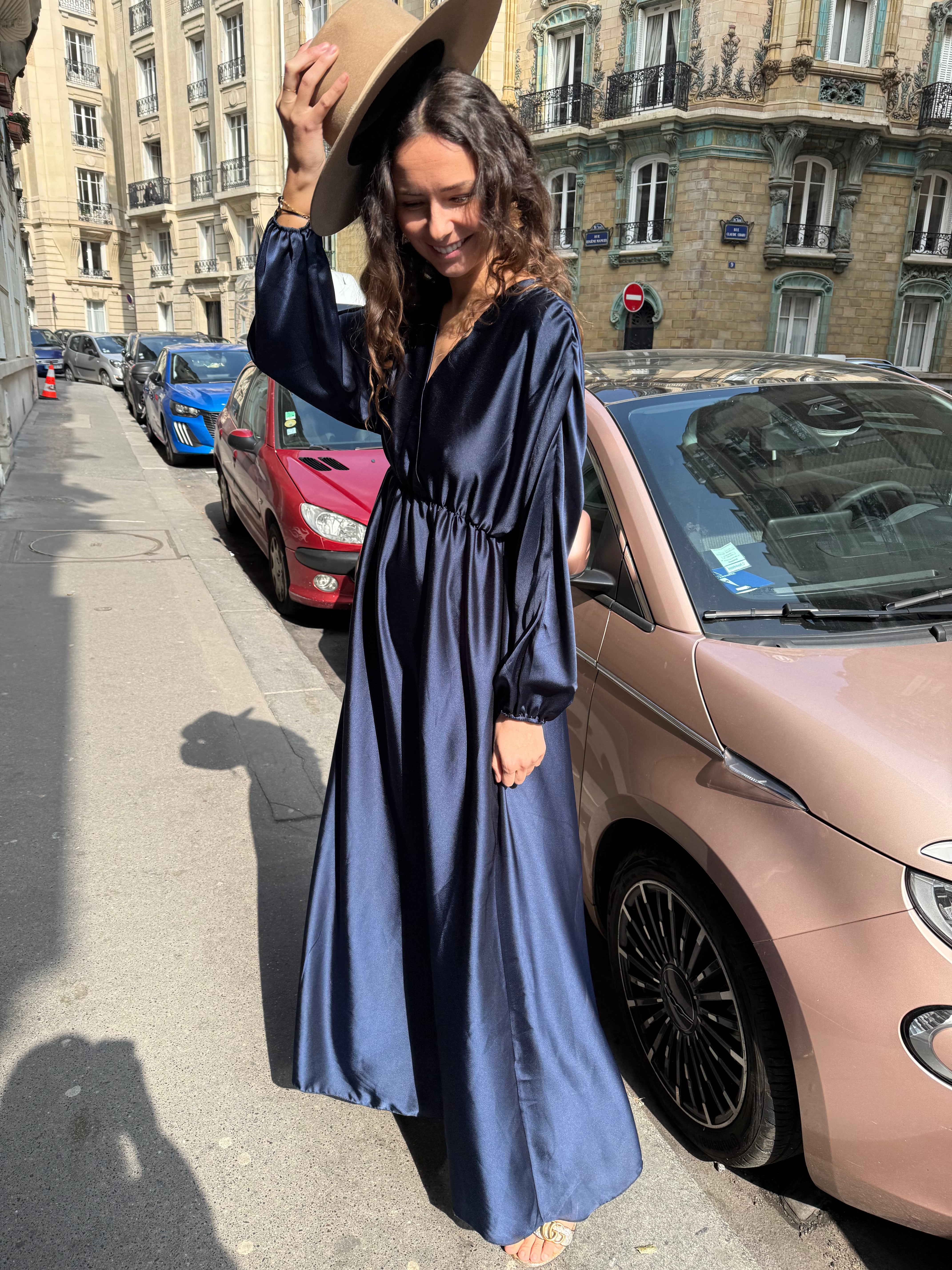 Robe Terry bleu marine