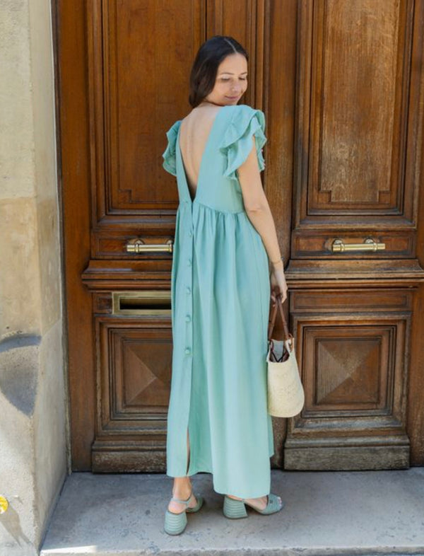 Robe Ava vert d'eau