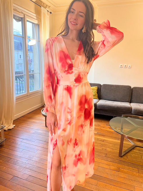 Robe Avina rose rouge